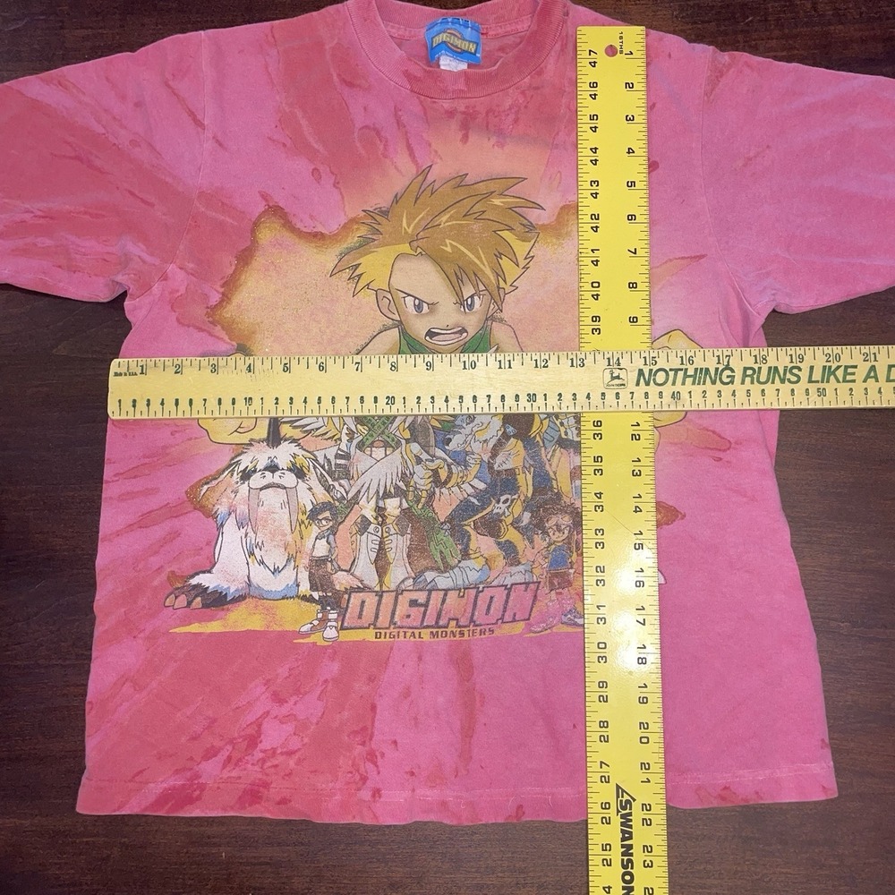 Vintage Digimon Pink Tie-Dye Shirt - Youth Size Large (Womens Small) - Picture 3 of 5